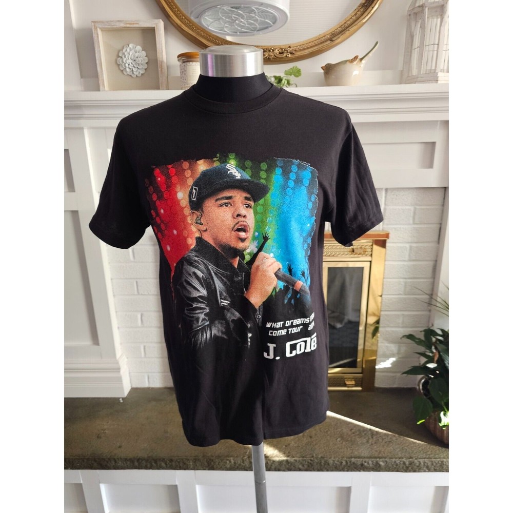 RARE J Cole Tour Shirt What Dreams Mag Come Tour 2014 Double Sided Mens M